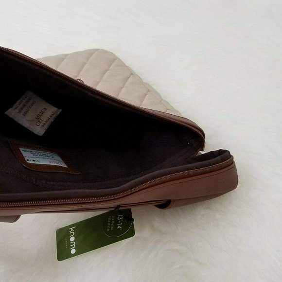 Knomo of London Women's Bayswater Slim 13"-14'' Laptop/Tablet Sleeve Parchment. - Picture 7 of 9